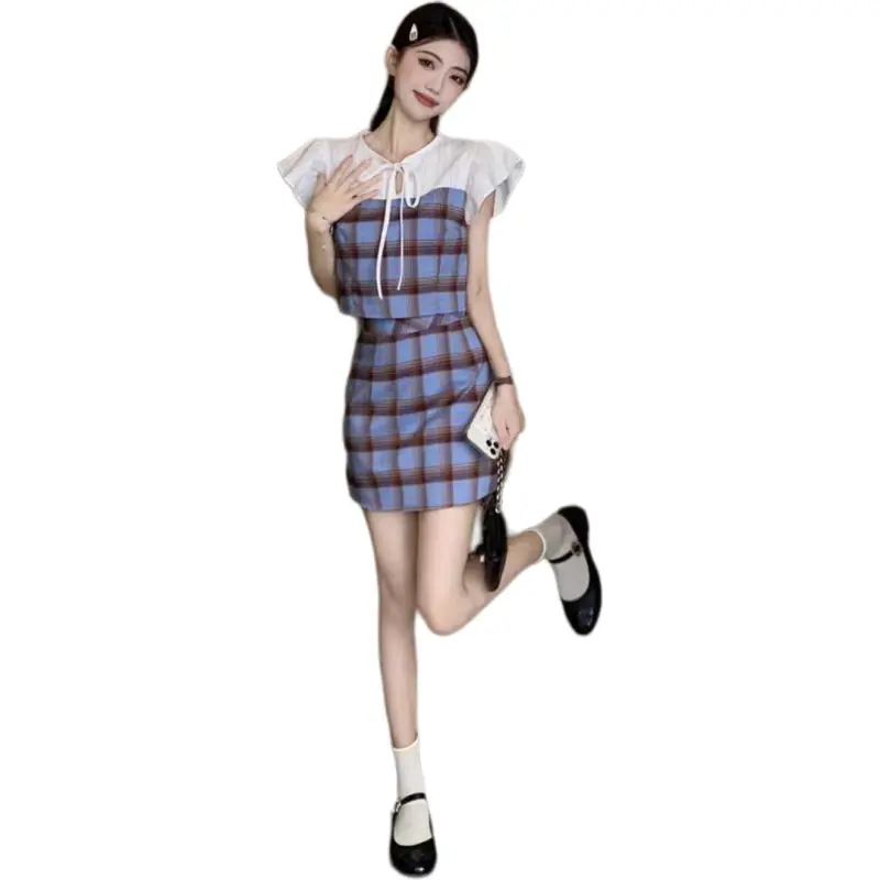 Mu Xiao Xin Two Piece Skirt Sets Women's-4