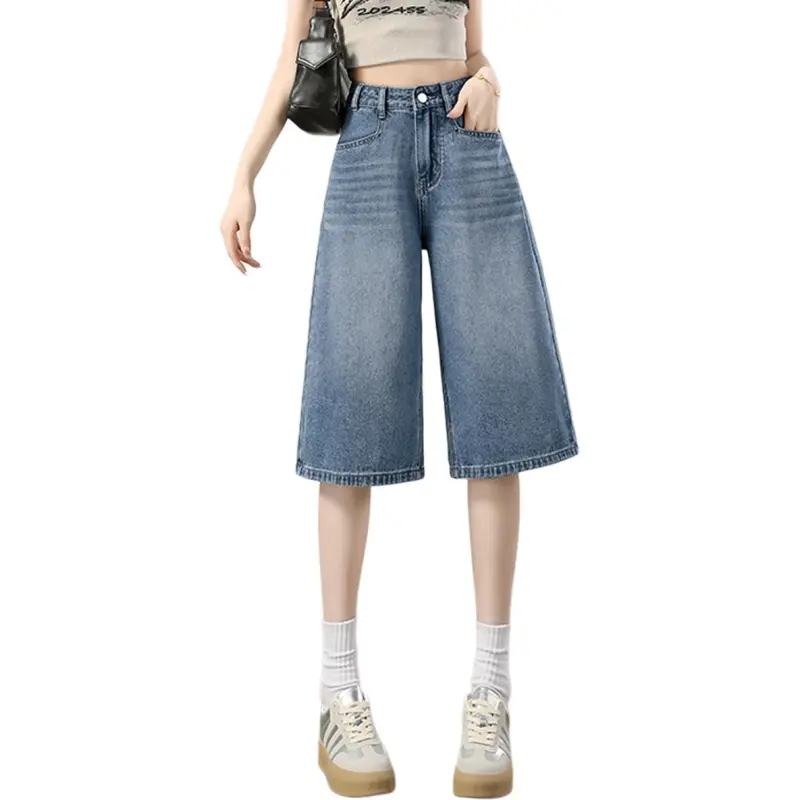 Weixi Denim Shorts Women's Medium Blue-5