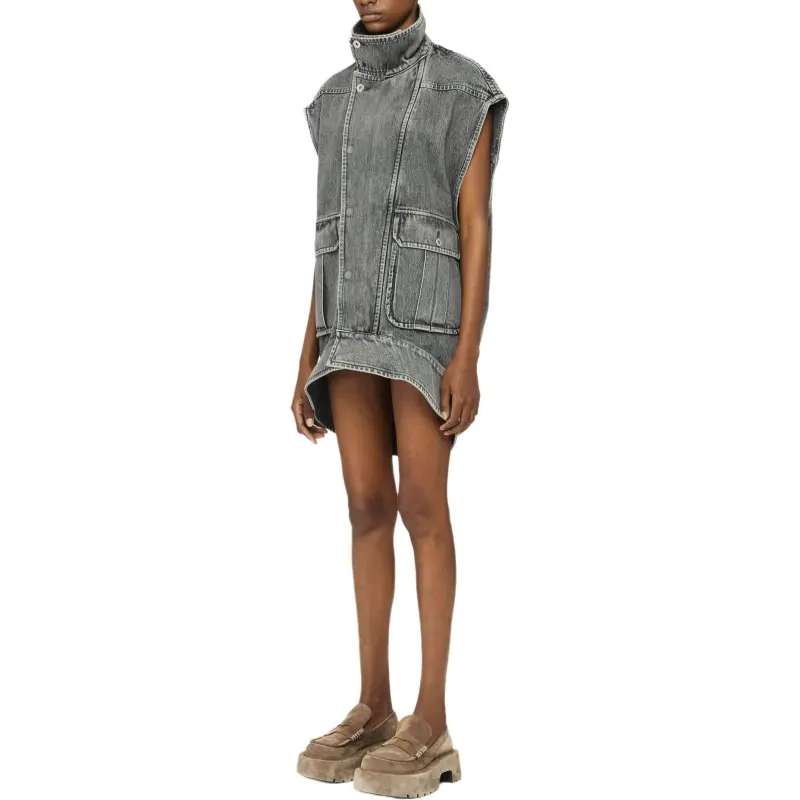 JW Anderson High neck Denim Gilet-1