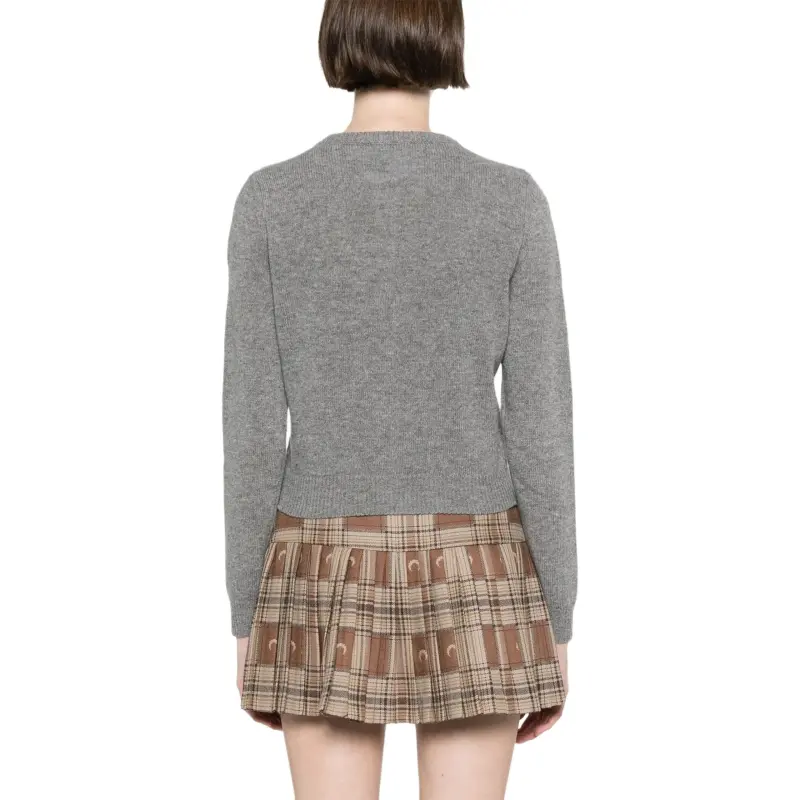 Marine Serre Logo embroidered Cardigan-2