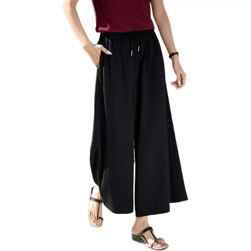 Mo Han Yi Mei Casual Pants Women's Black-4