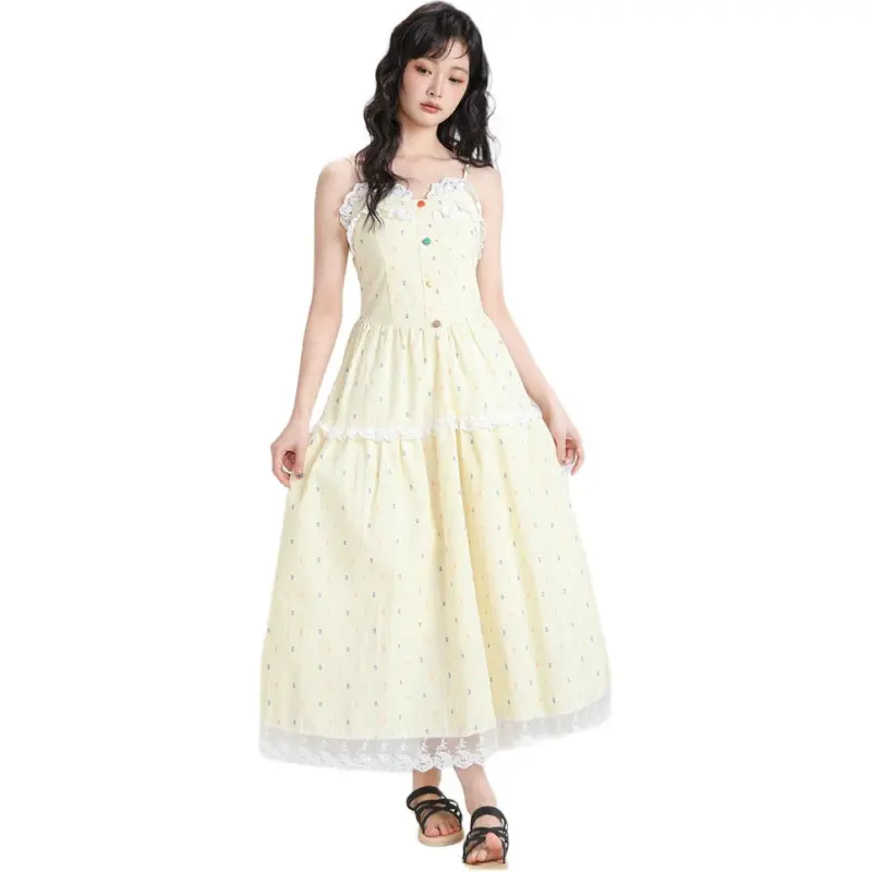 JECCI FIVE Slip Dresses Women's Light Yellow-1