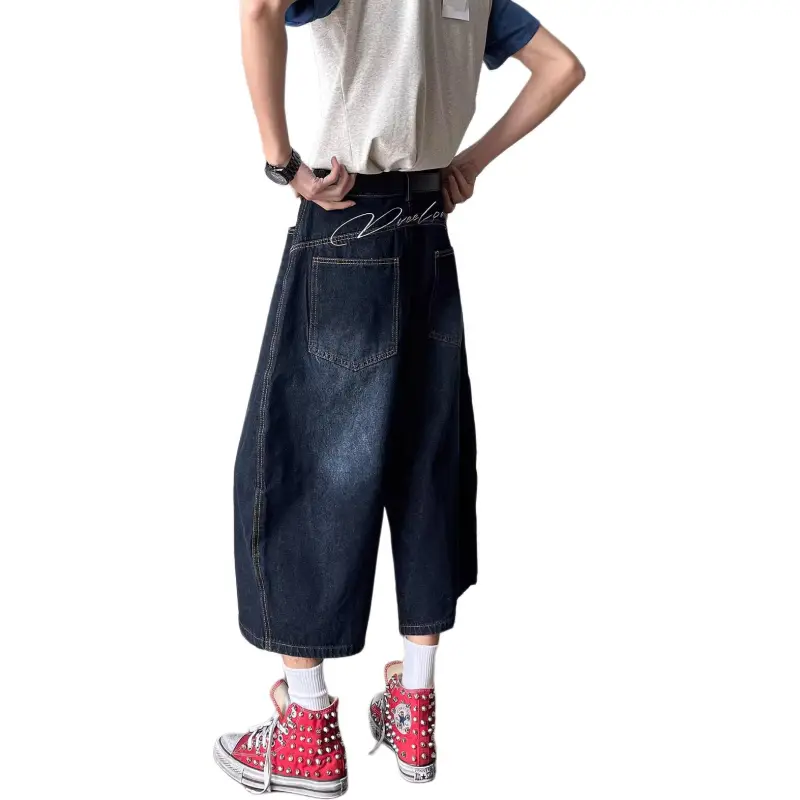KVIV Denim Shorts Men's Vintage Blue -3