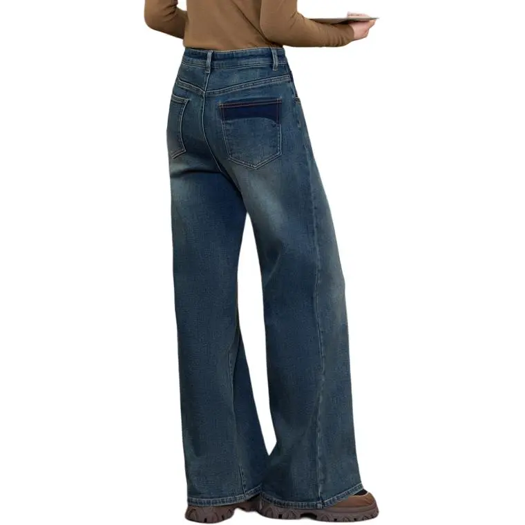 ZIHAN Jeans Women's Denim Blue-5