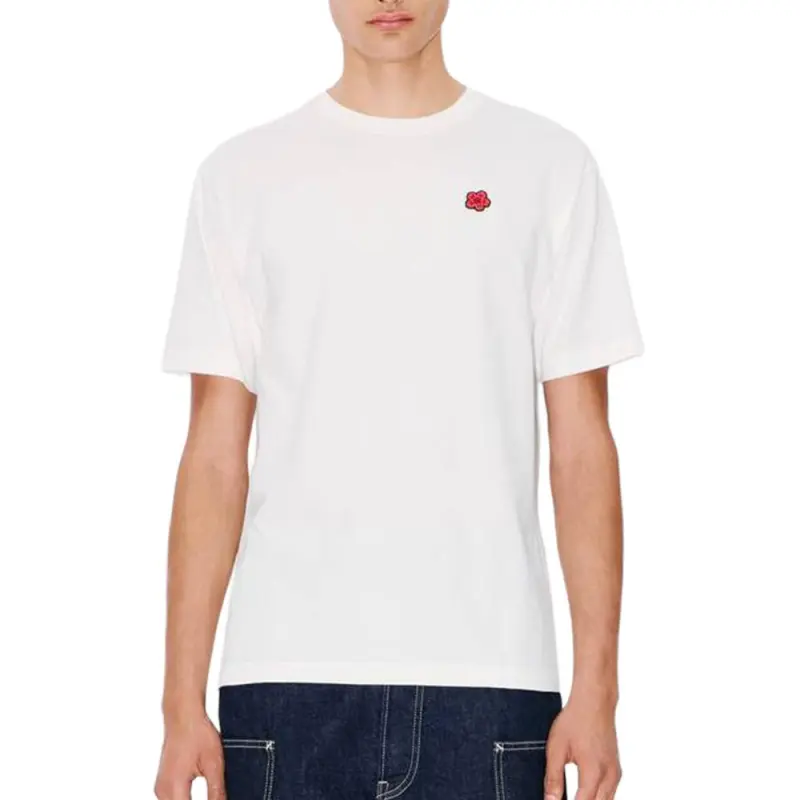 KENZO Boke Flower Embroidered Crew Neck T Shirt-2