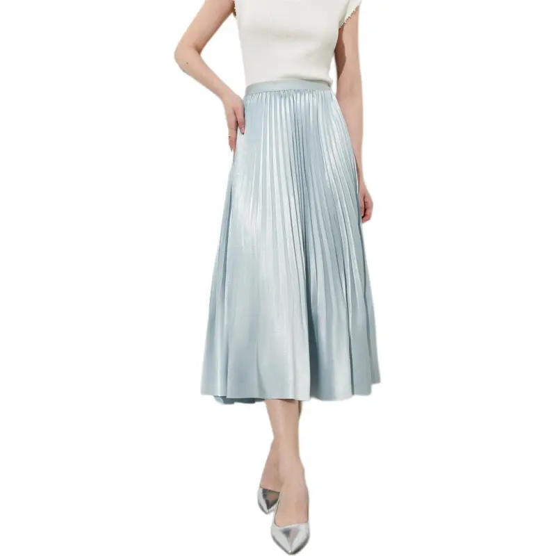 DPLAY Casual Long Skirt Women's Glacier Blue-4