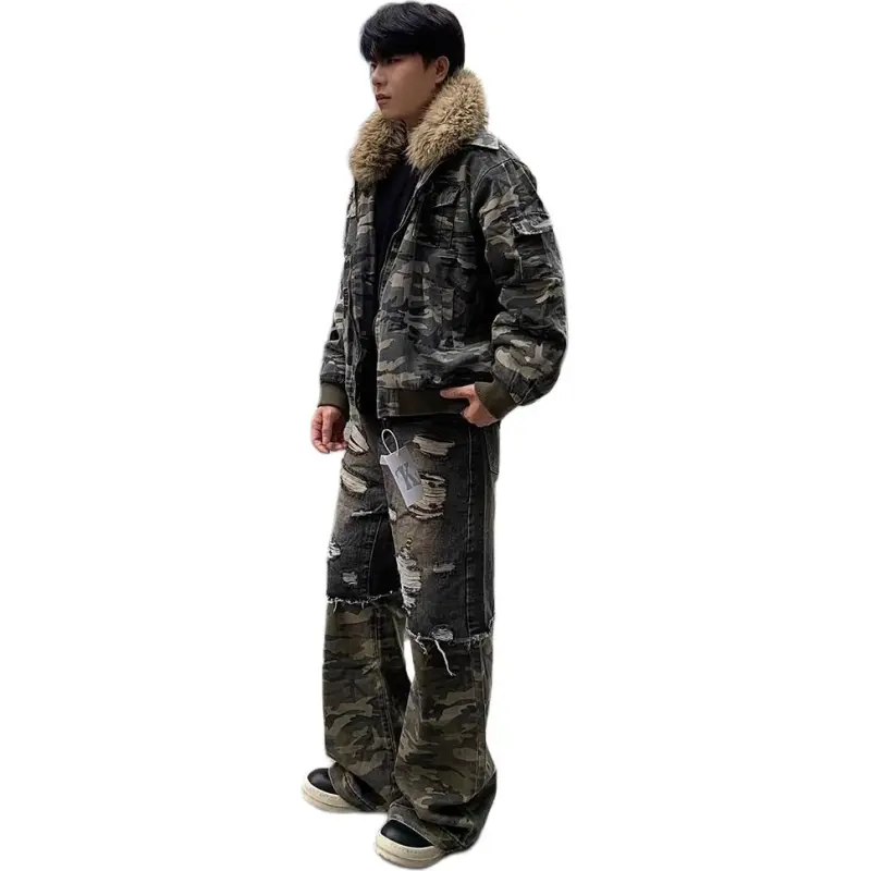 DAFK Jeans Men's Black Camouflage -3