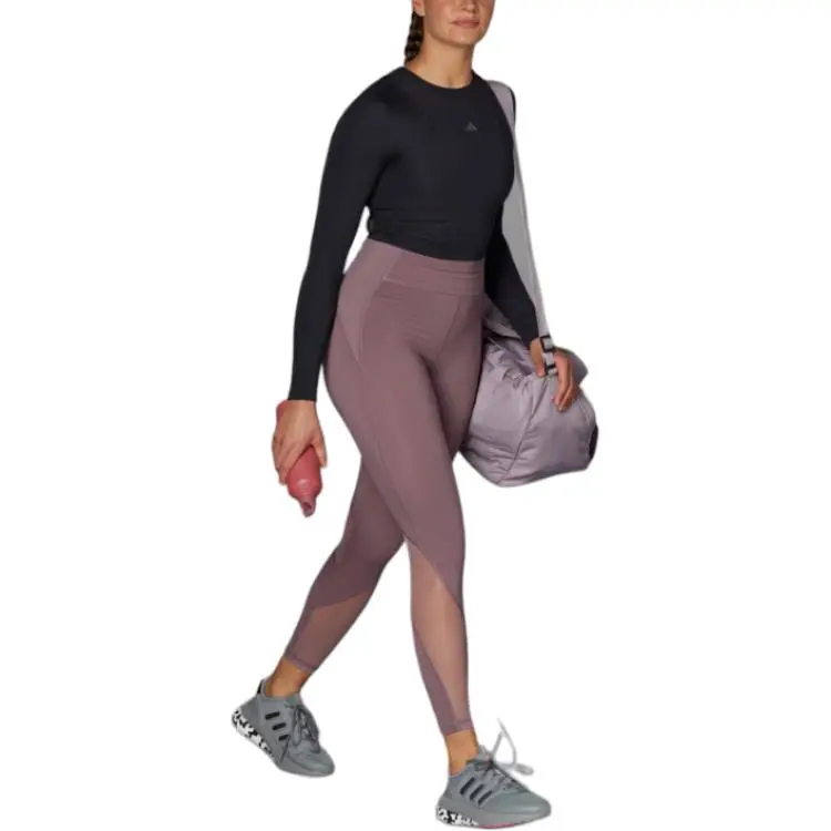 Adidas Free Shipping With AdiClub Hiit Seasonal Crop Long Sleeve Training Tee-1