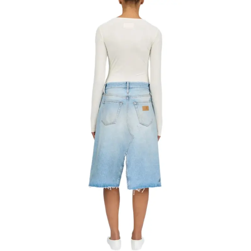 MM6 Maison Margiela Ripped detail Denim Skirt-2