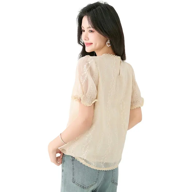 La Chapelle Shirts Women's Apricot-1