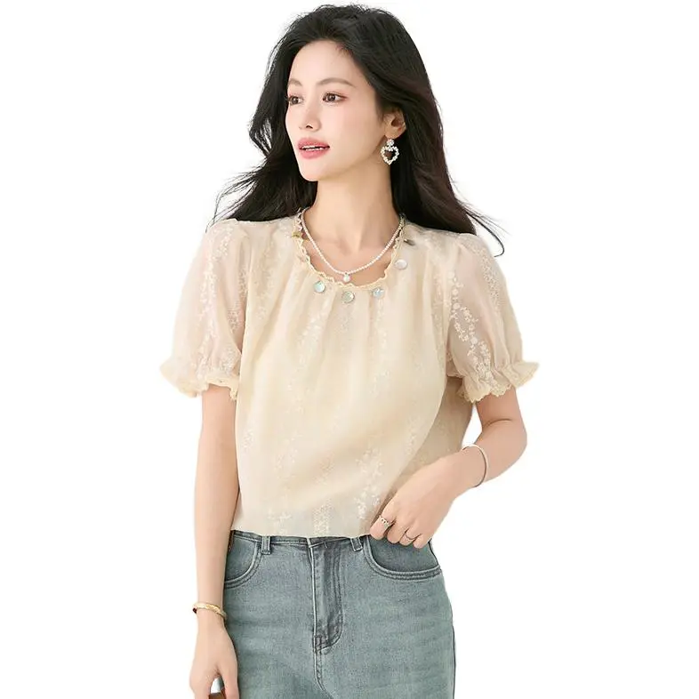 La Chapelle Shirts Women's Apricot-2