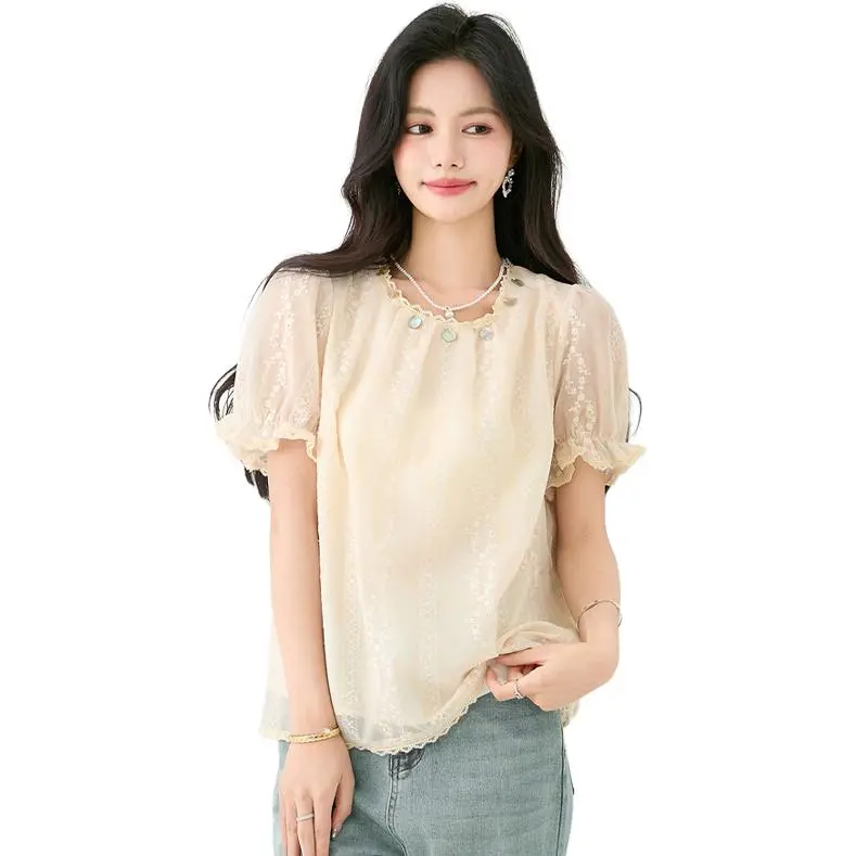 La Chapelle Shirts Women's Apricot-3