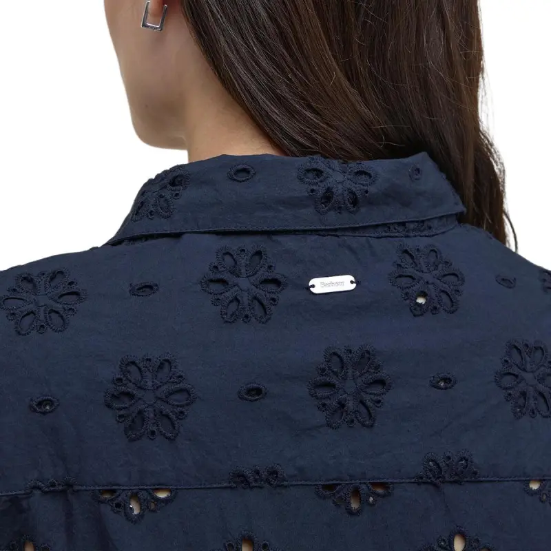 BARBOUR Long Sleeved Dress Women's Marine Blue-4