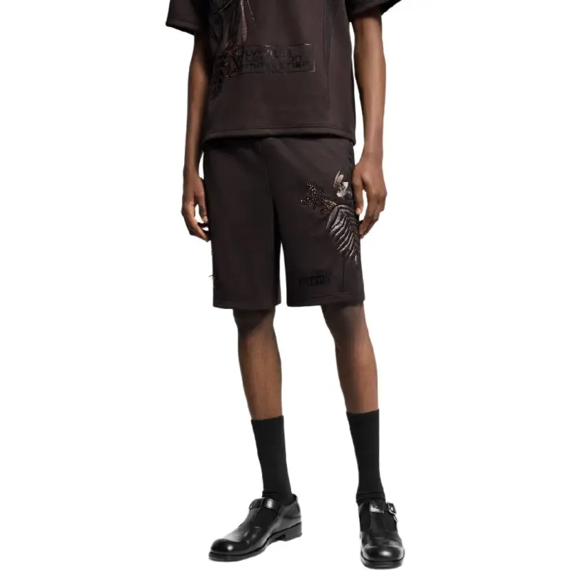 LOUIS VUITTON Embellished Jersey Shorts-1