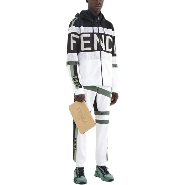 FENDI Knitted Sweatpants Men Multicolor-2
