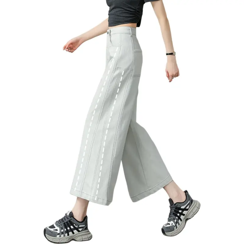 Weixi Jeans Women's Seaweed White-1