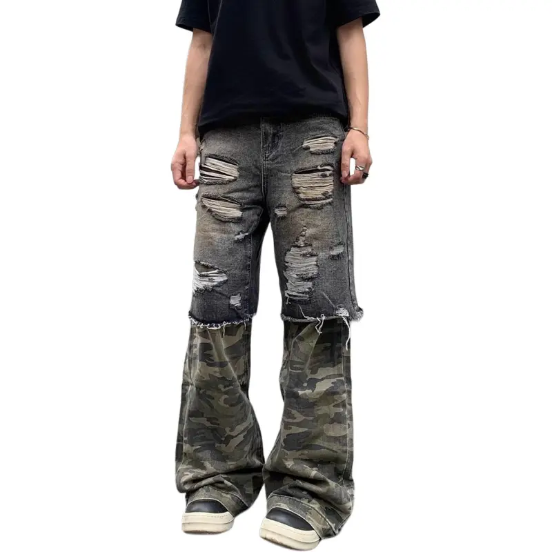 DAFK Jeans Men's Black Camouflage -1