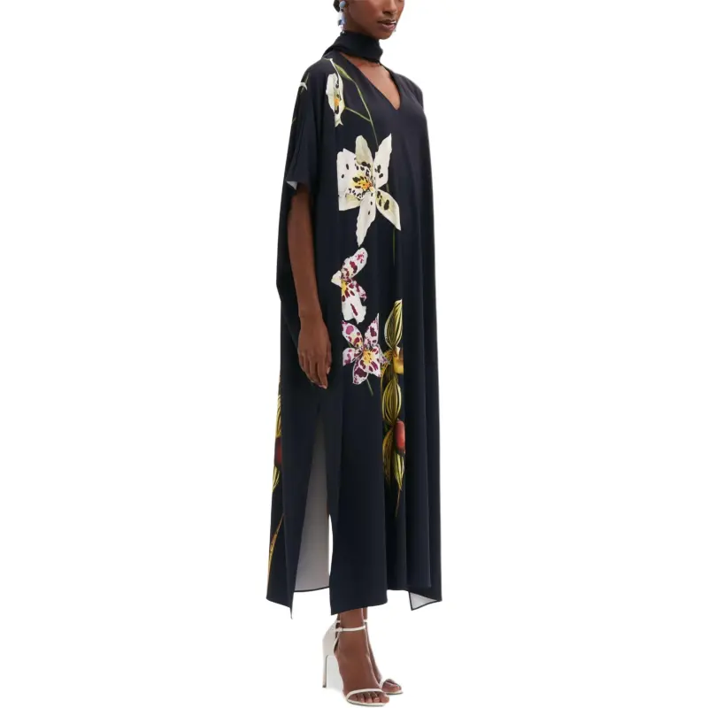 Oscar De La Renta Orchid Jersey Kaftan-3