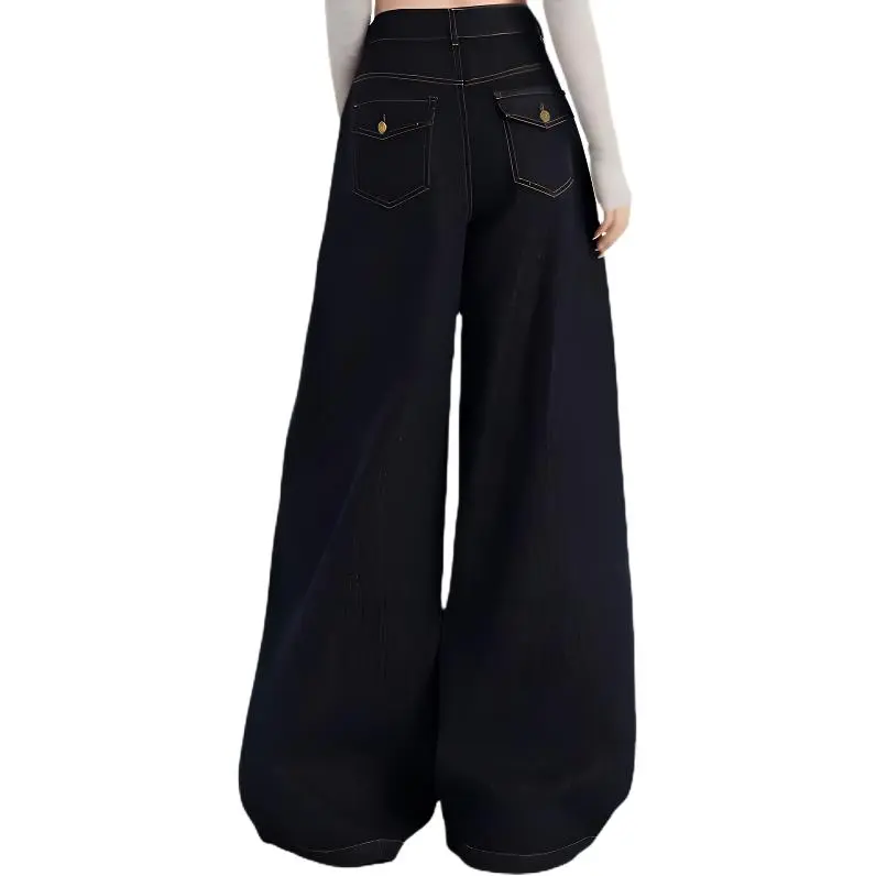 Bejirog Jeans Women's Dark Blue-1