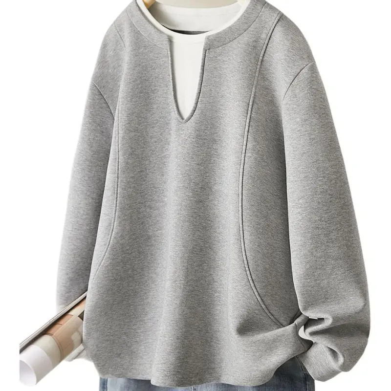 IHIMI Sweatshirt Women's Medium Gray-1