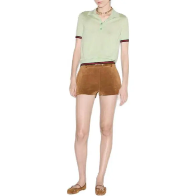 GUCCI SS25 Polo Shirt Women's Light Green-2