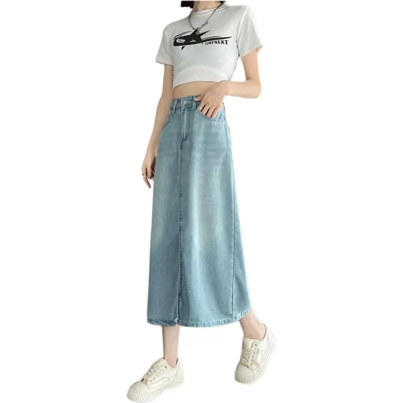 GOSO Denim Long Skirts Women's-7