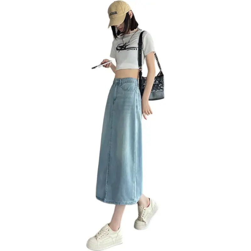 GOSO Denim Long Skirts Women's-8