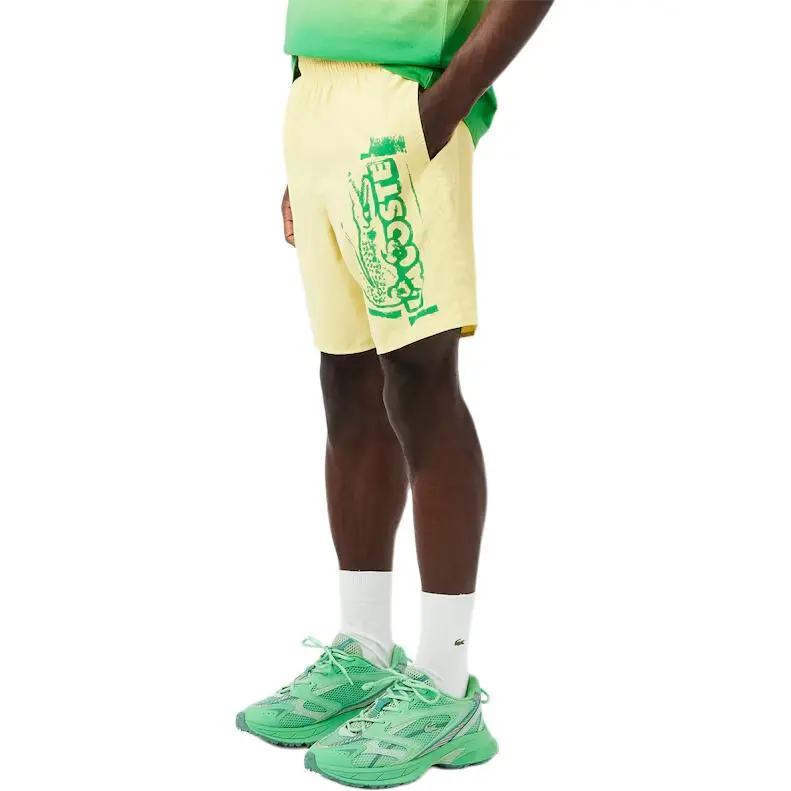 LACOSTE Logo print Swim Trunks-4