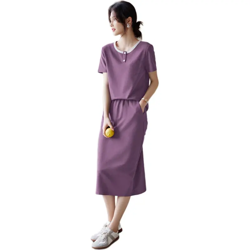 XWI Two Piece Skirt Sets Women's Purple-3