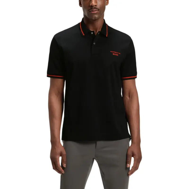 HUGO BOSS x Porsche Polo Shirt Men's Black-2