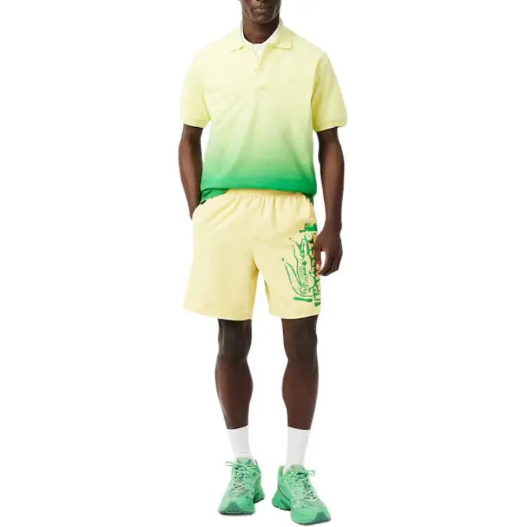 LACOSTE Logo print Swim Trunks-2
