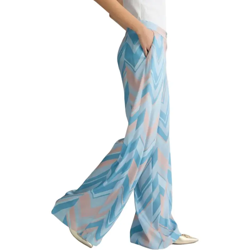LIU·JO Chevron Print Palazzo Trousers-3