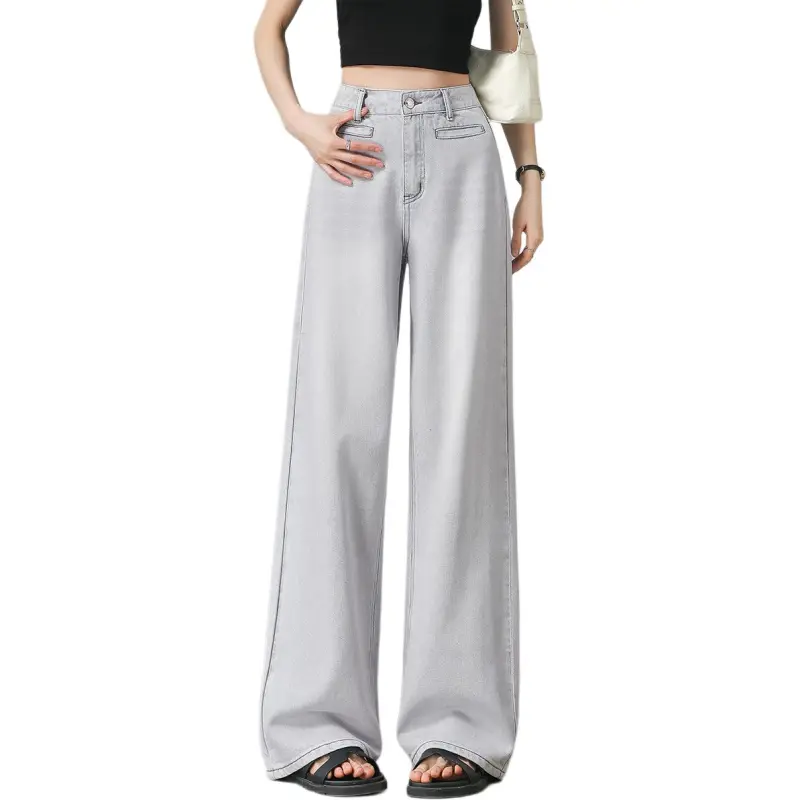 Weixi Jeans Women's Silver Gray-5