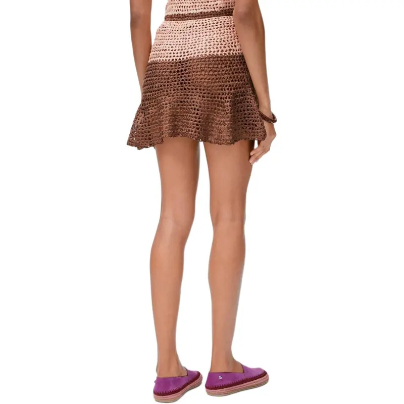 LOEWE Casual Short Skirts Women's Beige Brown-2