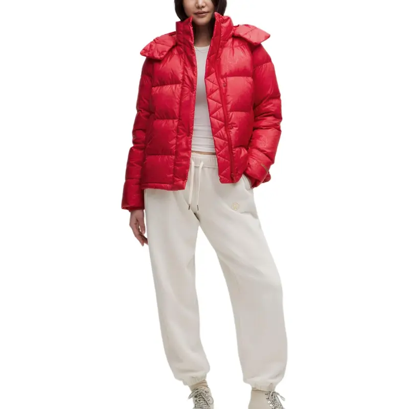Lululemon Wunder Puff Series Down Jacket Women's Snake Year Relief Red-2