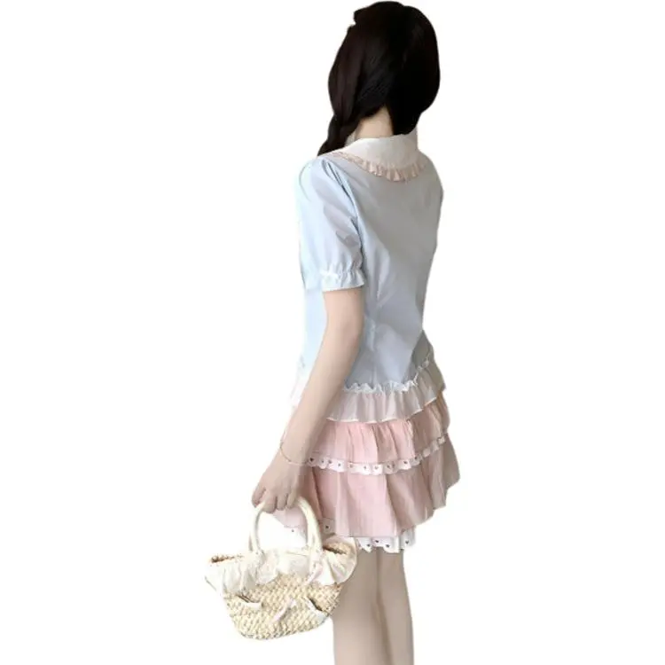 Mu Xiao Xin Two Piece Skirt Sets Women's-0