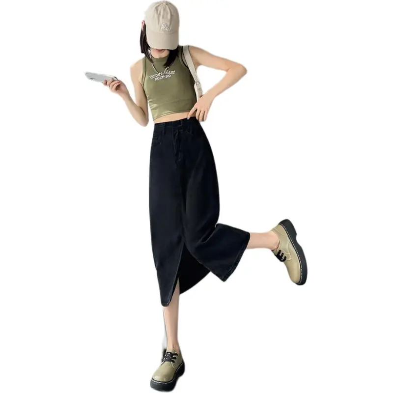 GOSO Denim Long Skirts Women's-3