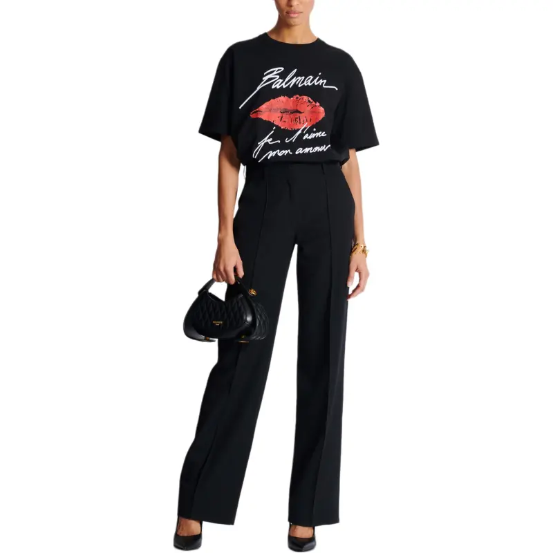 BALMAIN Kiss print T shirt-1