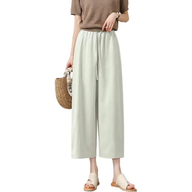 Weixi Casual Pants Women's Cream Apricot-2