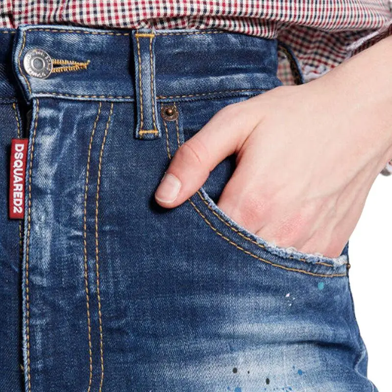 DSQUARED 2 High Waisted Distressed Flared Jeans-2