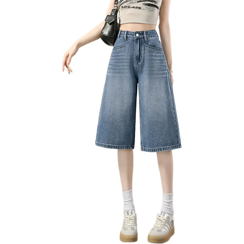 Weixi Denim Shorts Women's Medium Blue-6