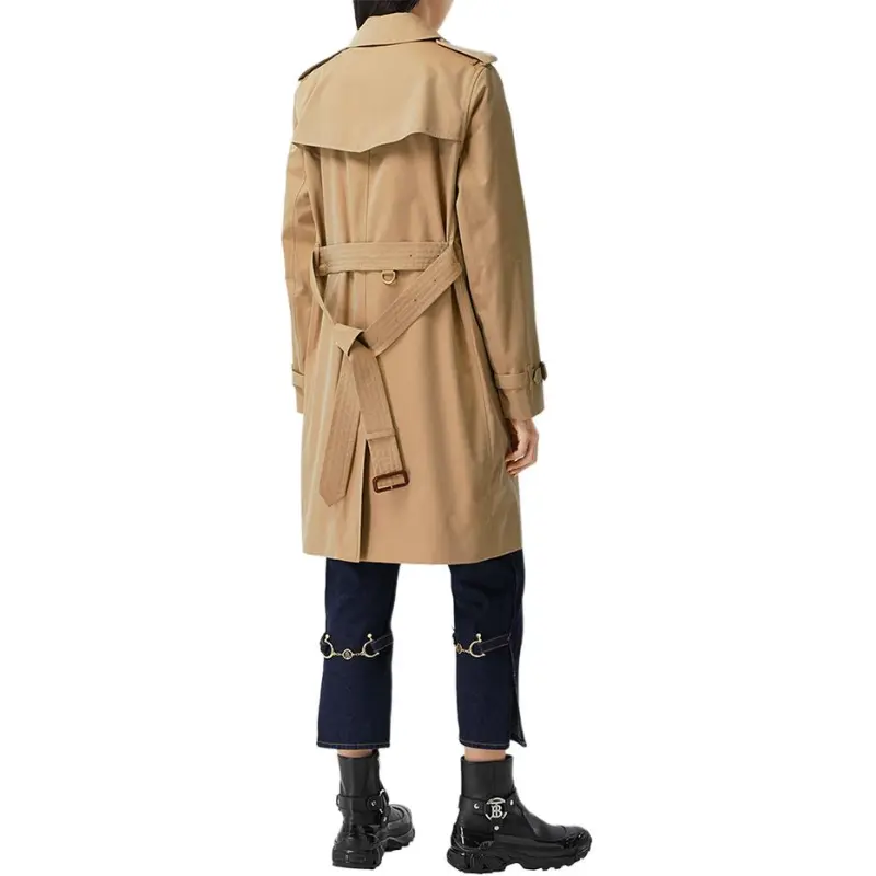 Burberry Button Detailed Kensington Trench Coat-5