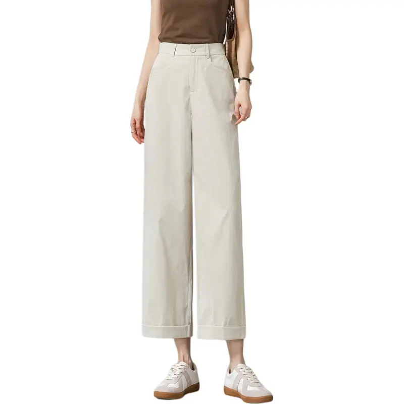 Weixi Casual Pants Women's Cream Apricot-6