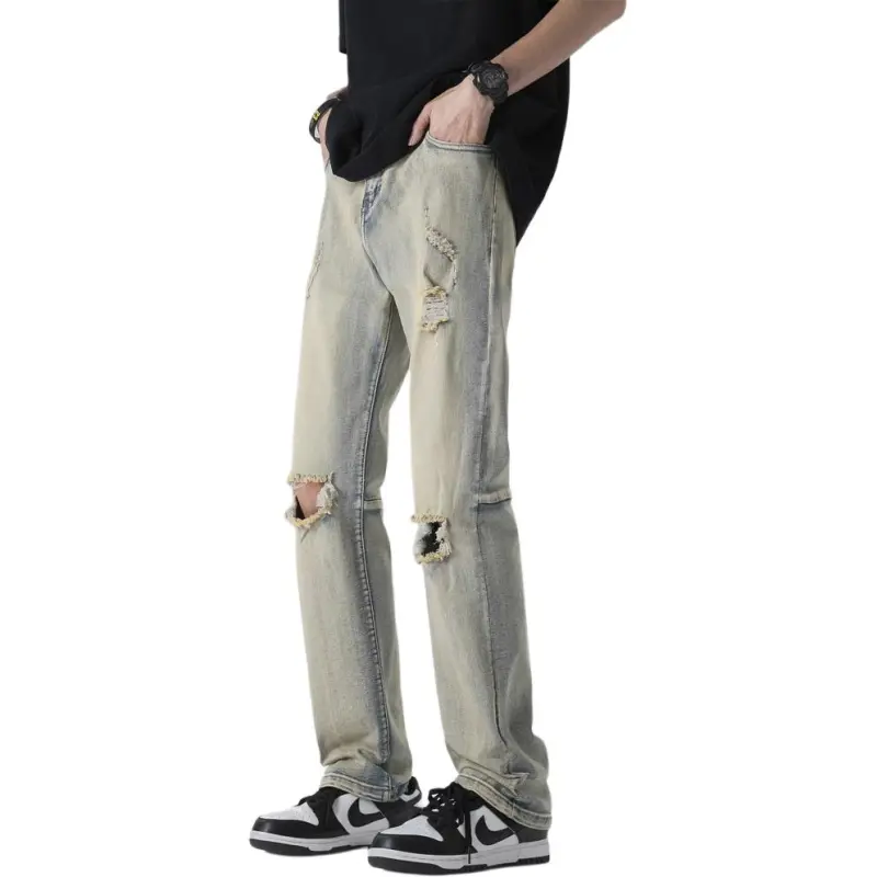 DUATOGE Jeans Men Yellow Mud-3