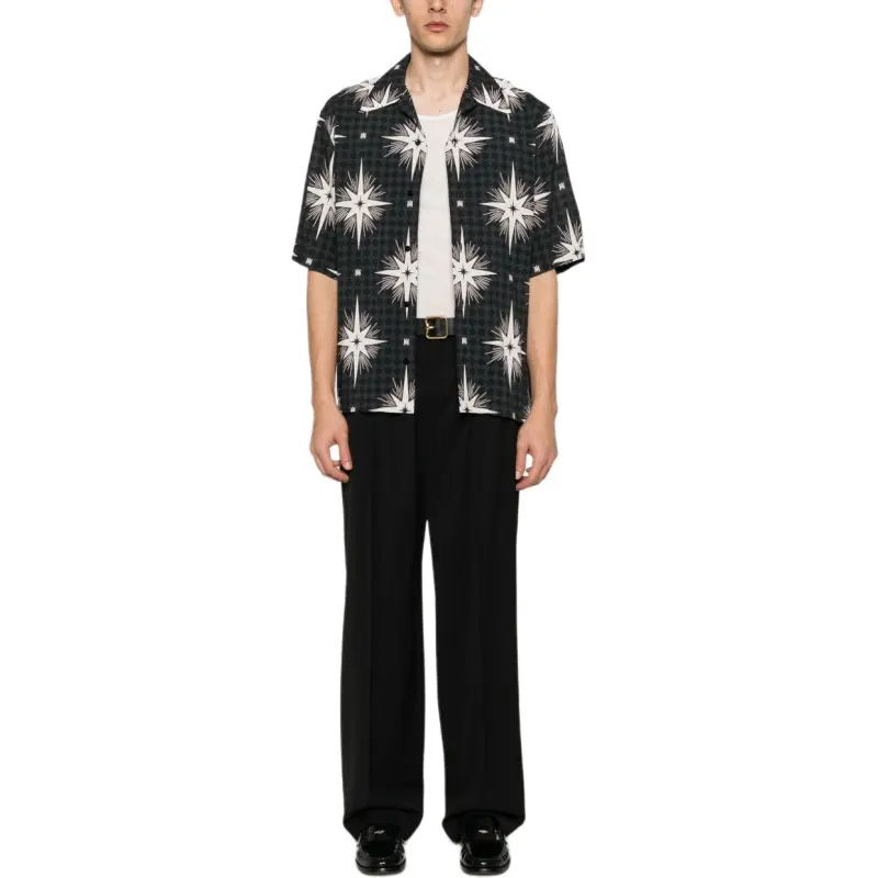 AMIRI Monogram Print Buttoned Shirt-1