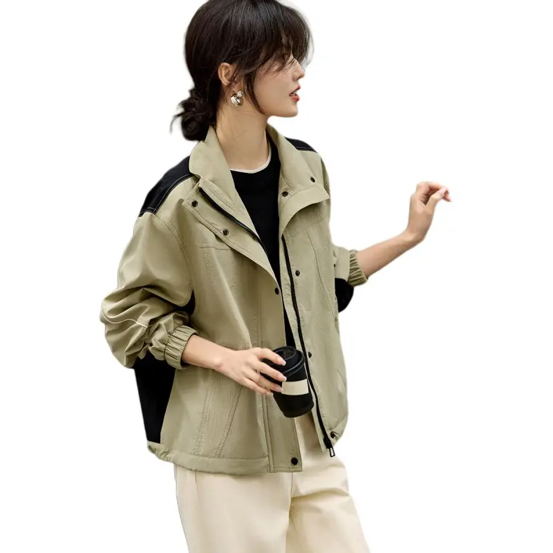 XWI Jackets & Coats Women's Khaki & Black-2