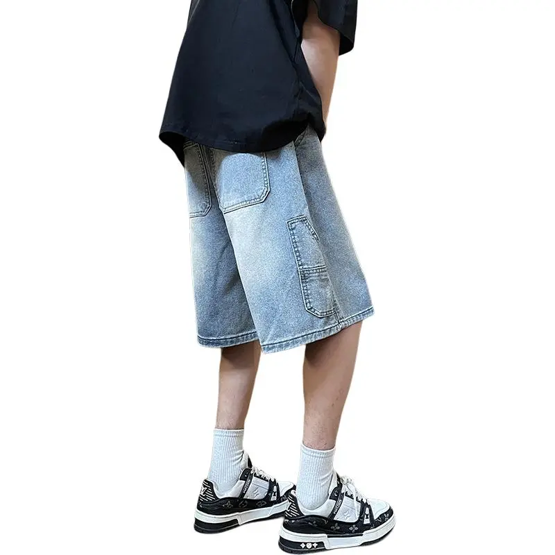 OPMO Denim Shorts Unisex Light Blue-1