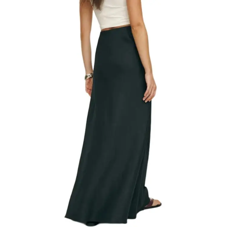 REFORMATION Bella Linen Skirt Casual Long Skirt Women's-3