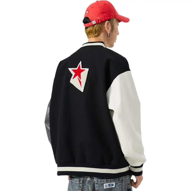 RAP PANDA Baseball Jacket Unisex Black-7