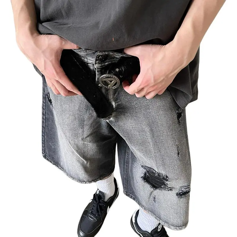 CORNILOT Denim Shorts Unisex Black-4